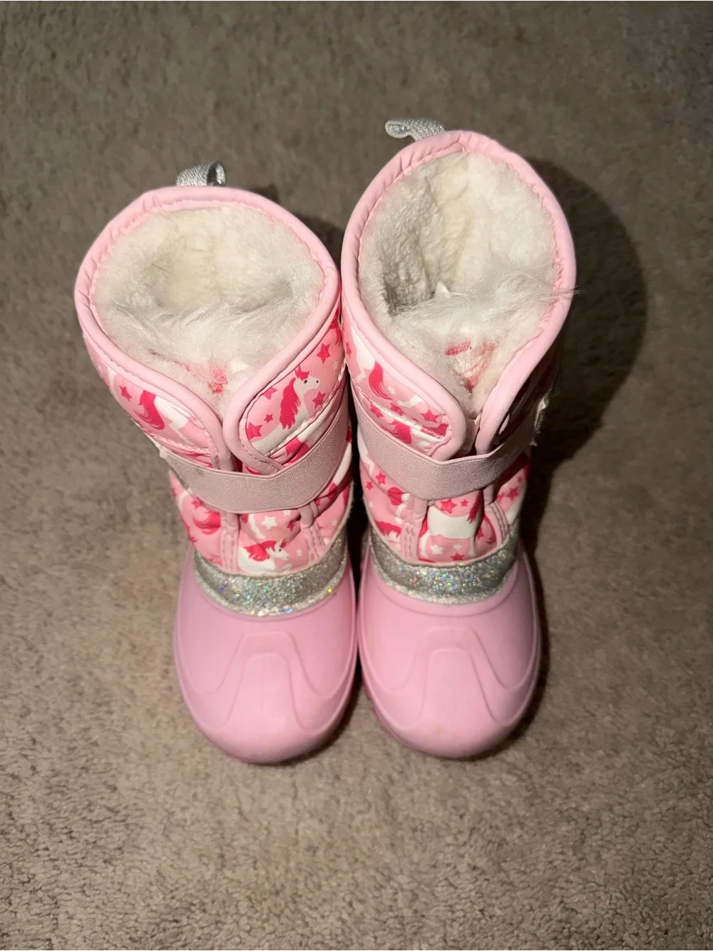 Girls' Pink Unicorn Winter Boots